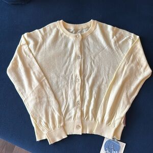 Kids Yellow Cardigan Sweater